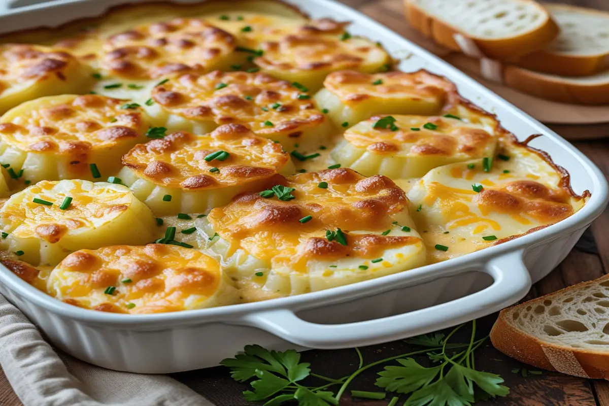 Scalloped Potatoes Recipe with Cheese Powder