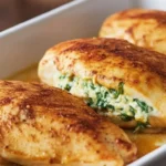 Spinach & Cream Cheese Stuffed Chicken Breast
