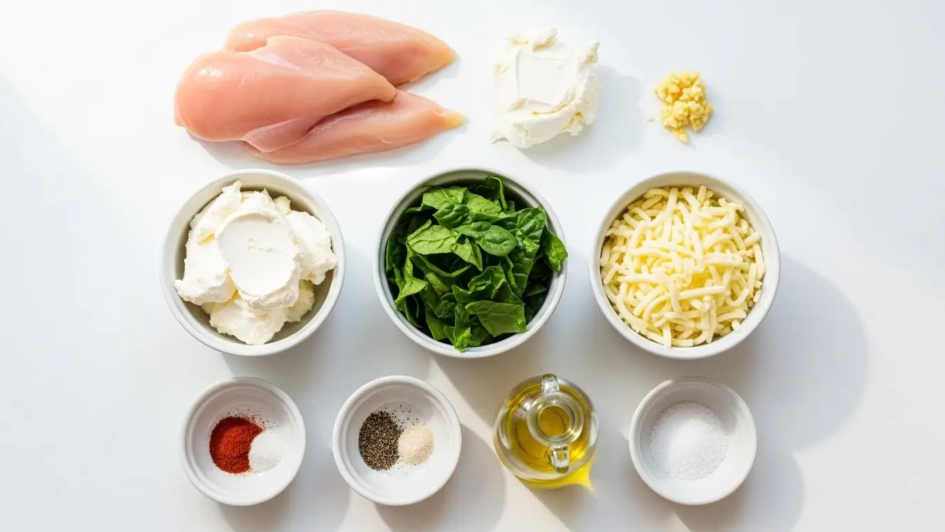 Spinach & Cream Cheese Stuffed Chicken Breast