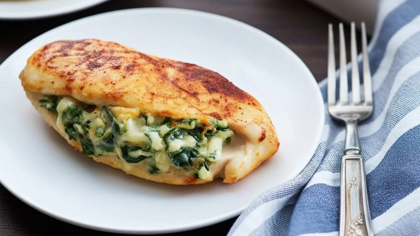 Spinach & Cream Cheese Stuffed Chicken Breast