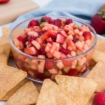 Strawberry Salsa with Cinnamon-Sugar Tortilla Chips