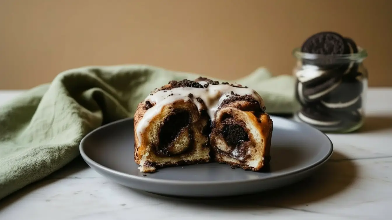 Cinnamon rolls with Oreo