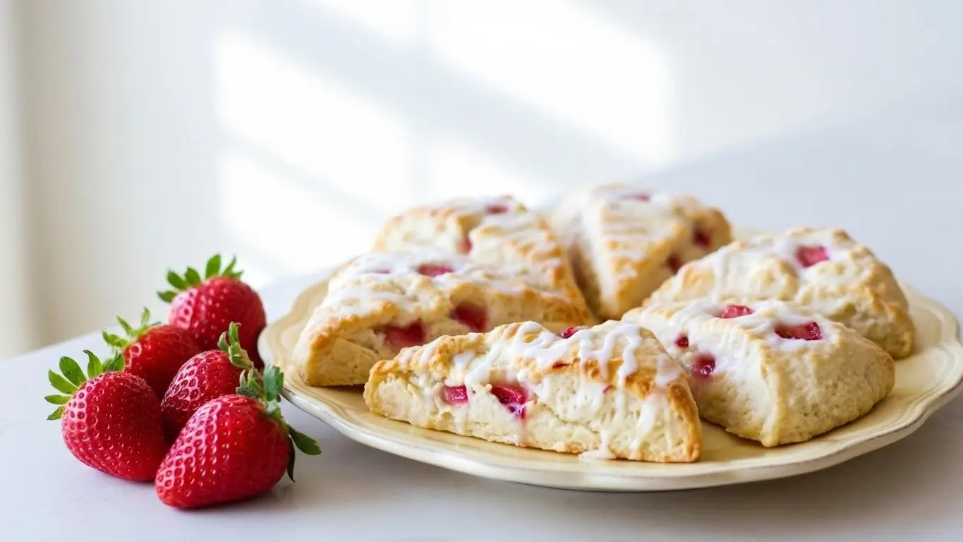 Strawberry Lemon Cream Scones