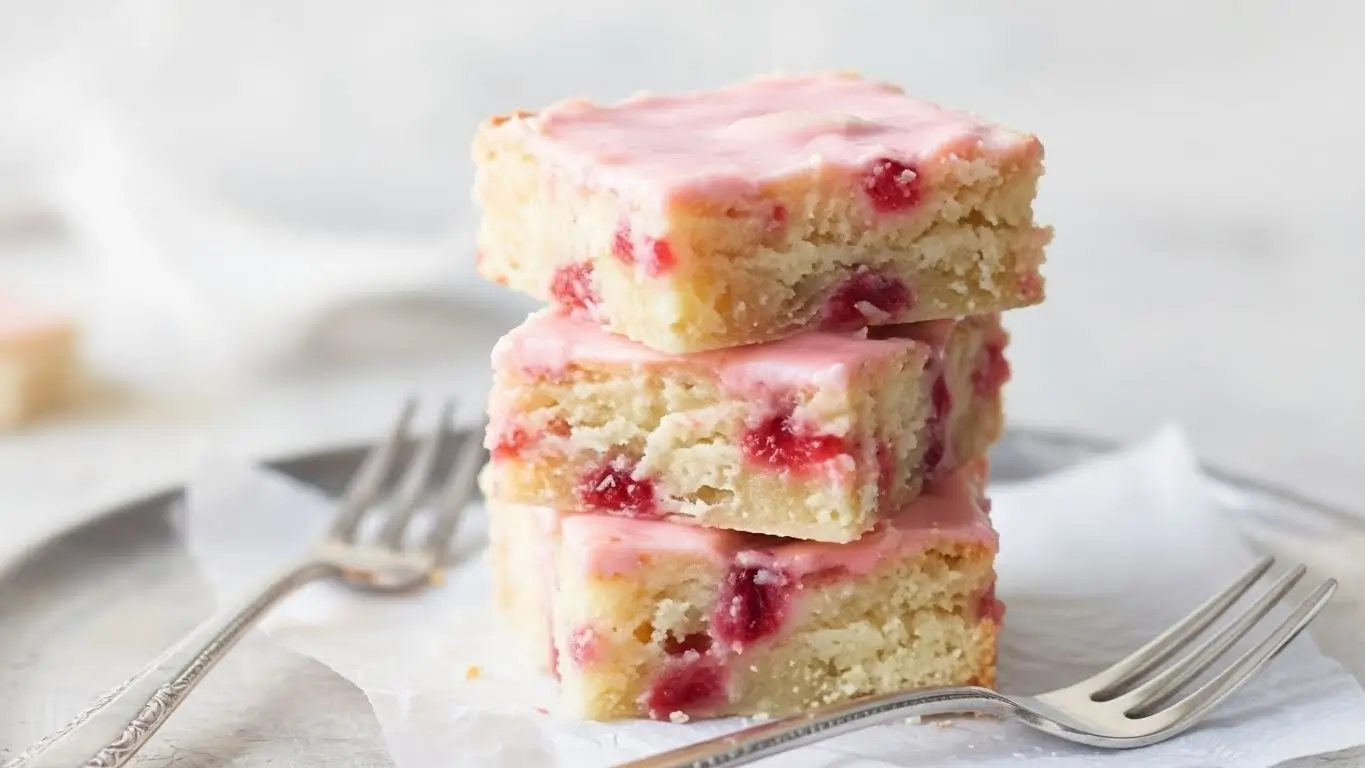 Strawberry Lemon Blondies