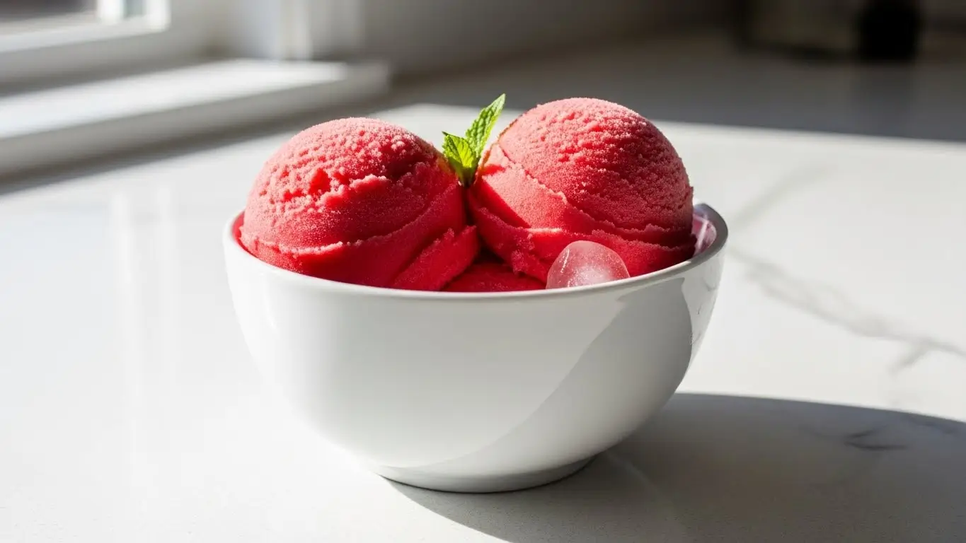 Strawberry Lemon Sorbet