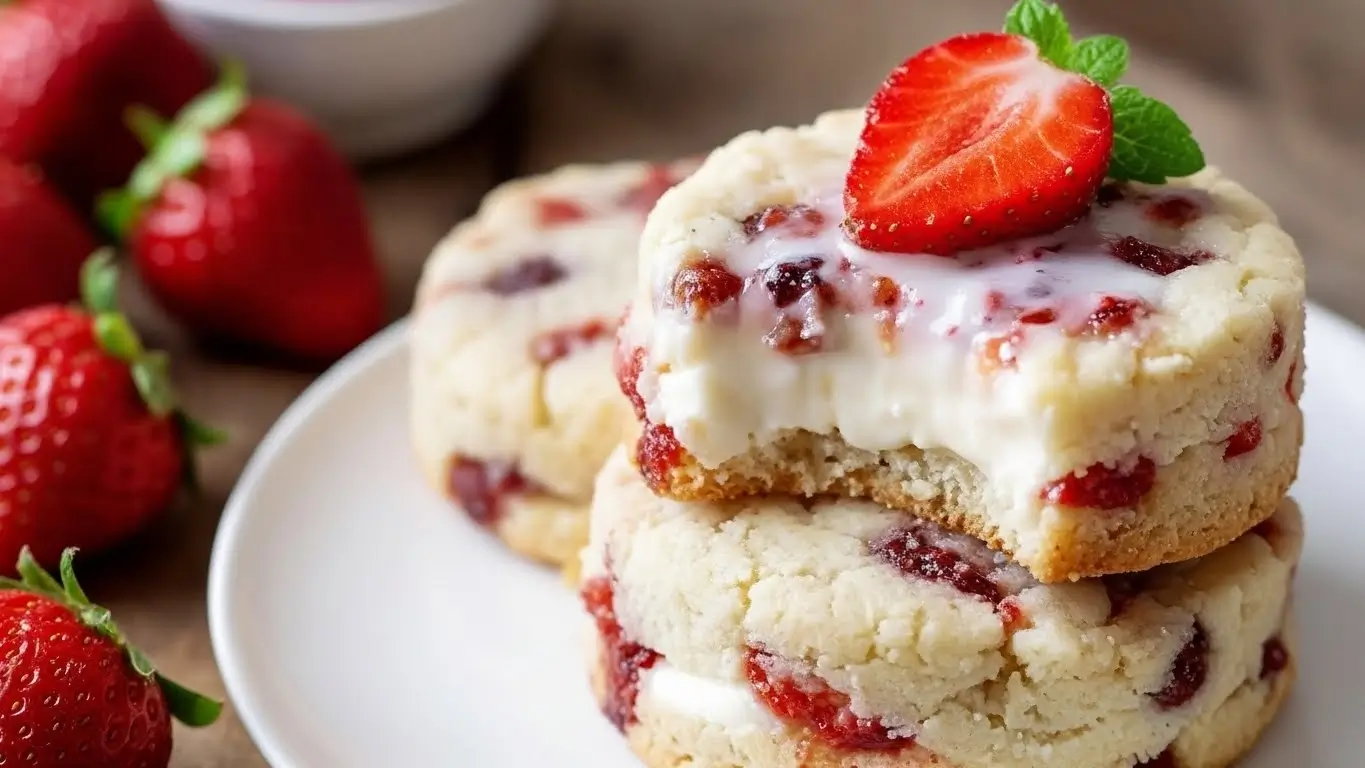 Strawberry Cheesecake Cookies