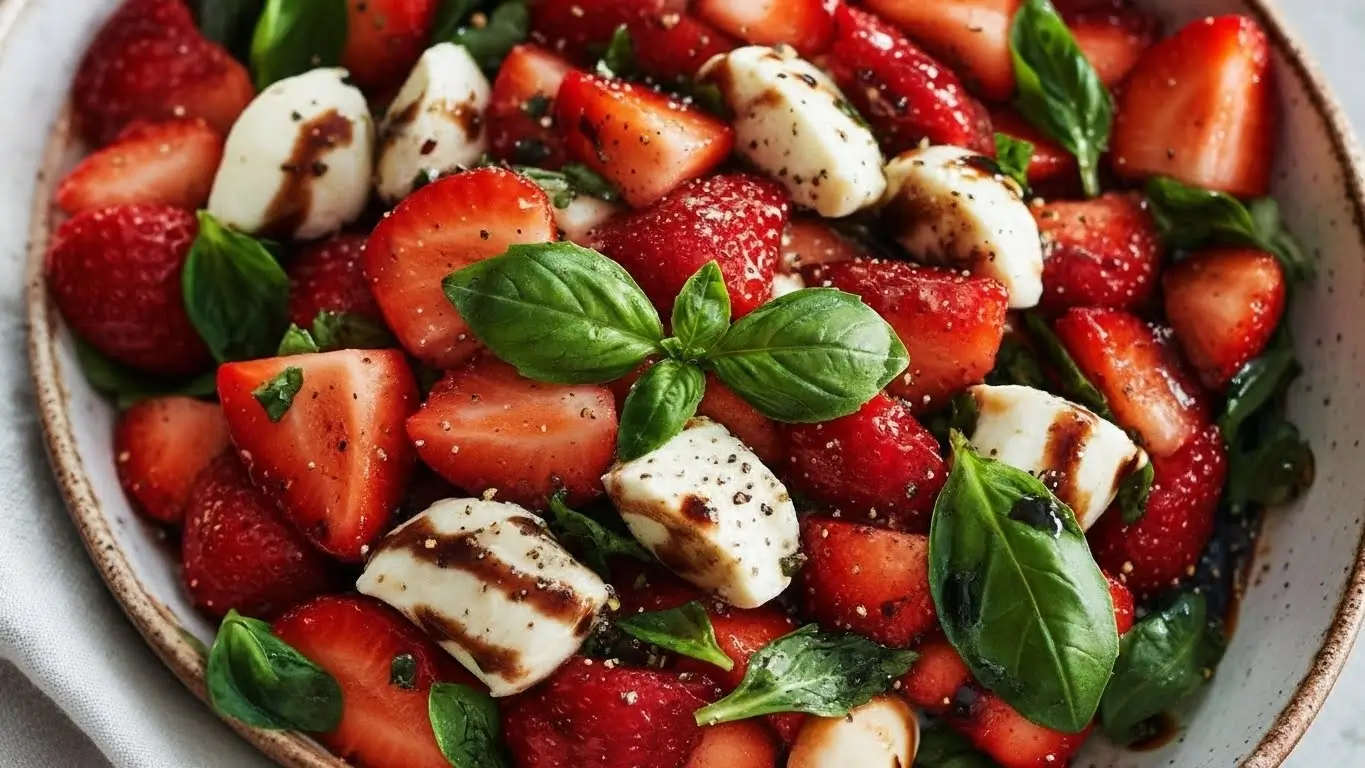 Balsamic Strawberry Caprese Salad