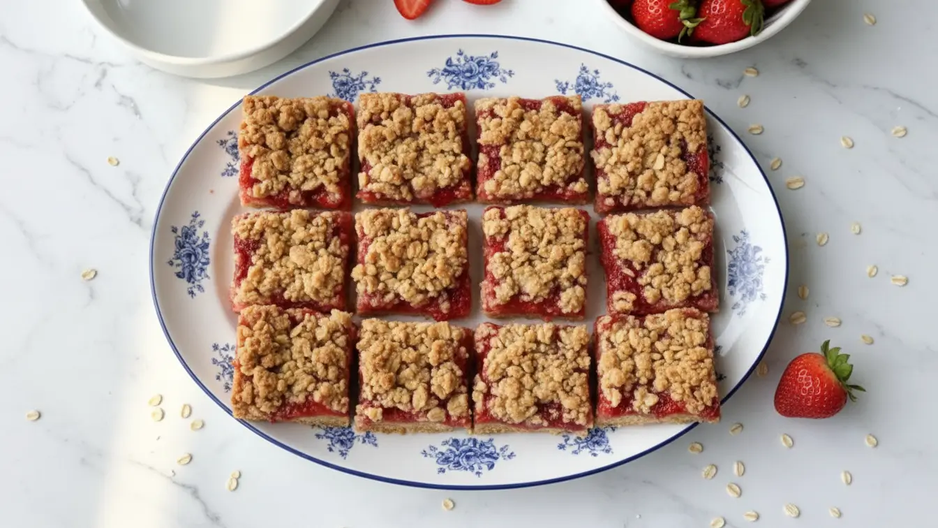 Healthy Strawberry Oatmeal Bars